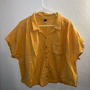 Yellow Button-Up Shirt
